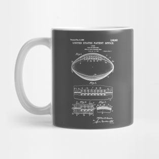 Football Ball Patent White Mug